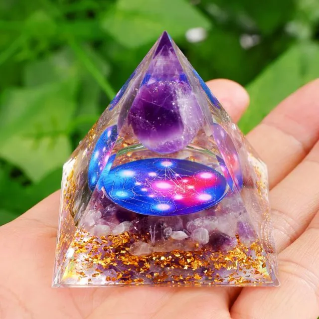 1 kos Orgonit piramide z ametistom 5cm